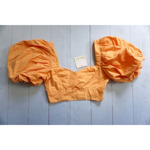 Showpo. Sherbet Astarte Puff Sleeve Crop Top - Size 6, NWT - Picture 3 of 11